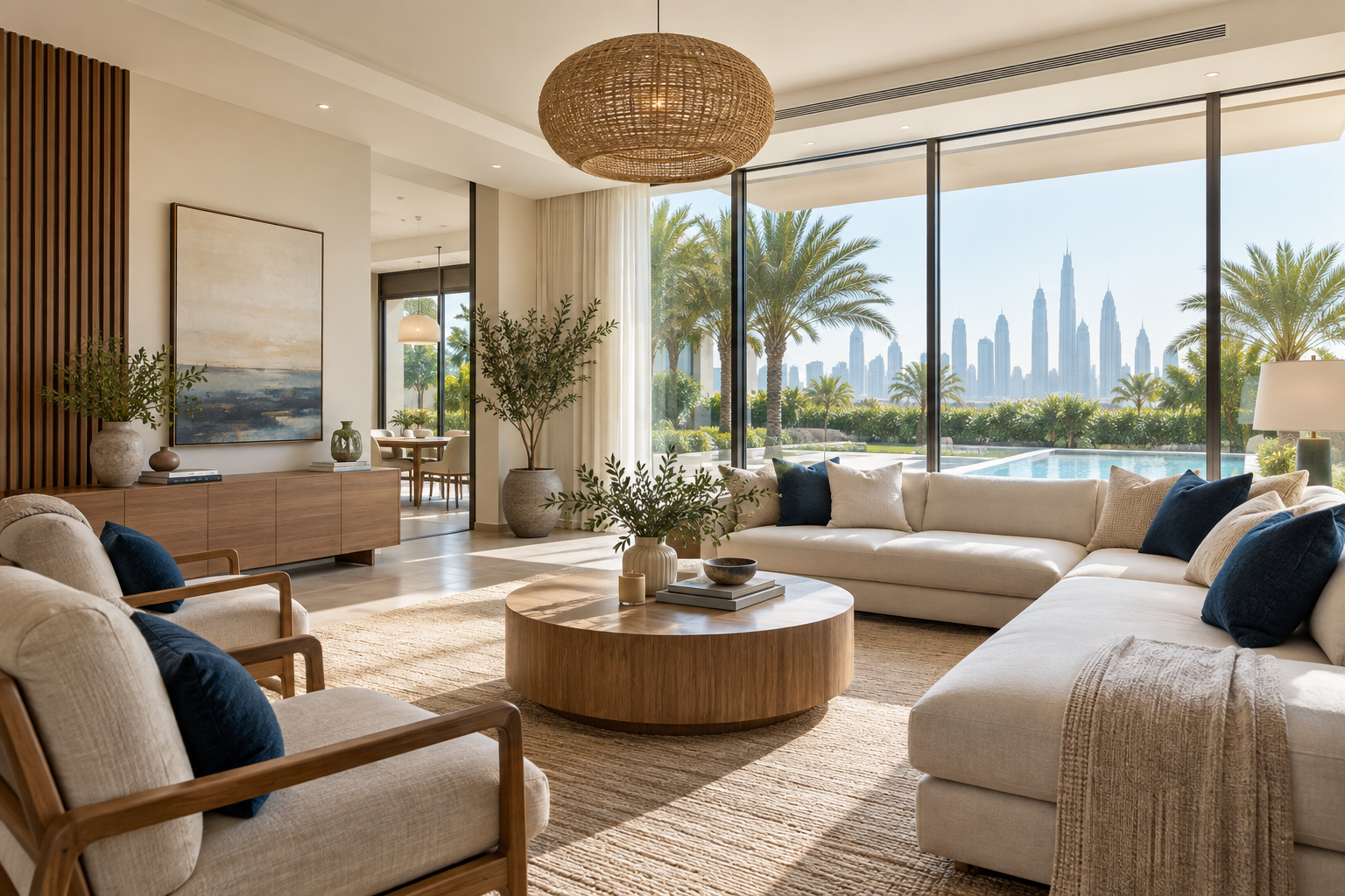Bright professionally prepared contemporary living room